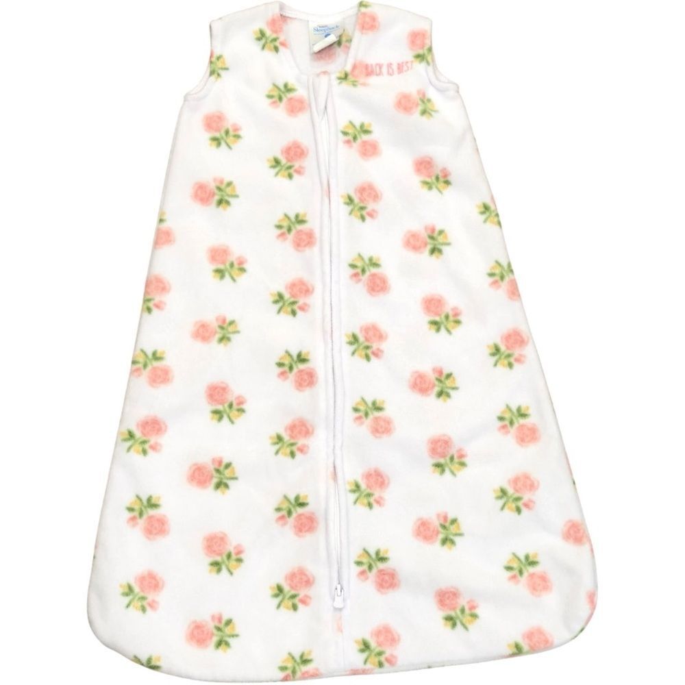 Halo SleepSack Baby Girl Floral Print Fleece Wearable Blanket. Small.